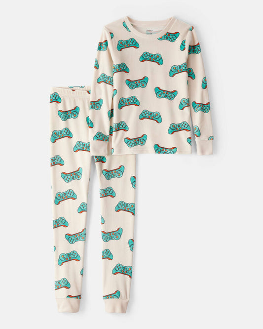 Carter's Boys Gamer DreamPlush Snug Fit 2-Piece Pyjamas - Beige