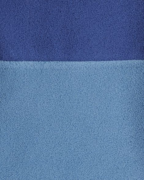 Oshkosh Boys Color Block Microfleece Quarter-Zip Pullover - Blue