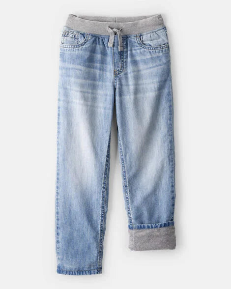 Carter's Boys Denim Pull-On Straight Jeans - Light Wash