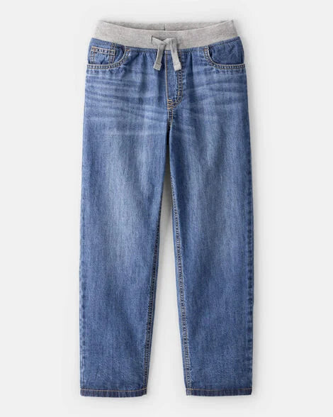 Oshkosh Boys Denim Pull-On Straight Jeans - Medium Wash