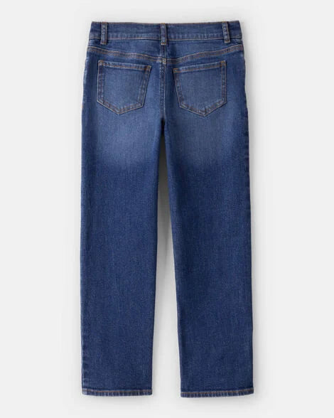 Oshkosh Girls Button-Front Straight Leg Jeans - Blue