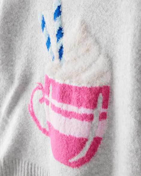 Carter's Girls Hot Chocolate Sweater - Heather Grey