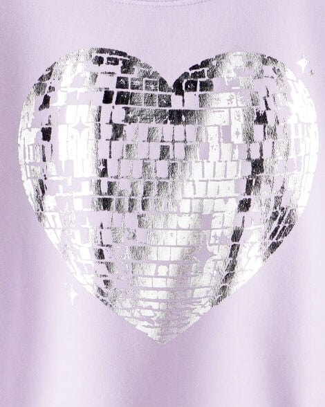 Oshkosh Girls DayDream Fleece Disco Heart Pullover Sweatshirt with Drawstring Joggers