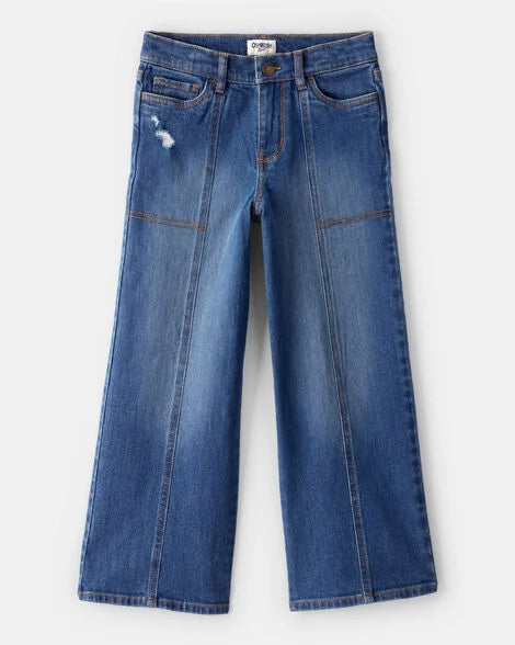 Oshkosh Girls Denim Wide-Leg Jeans - Dark Wash