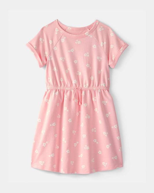 Carter's Girls Floral French Terry Dress - Pink