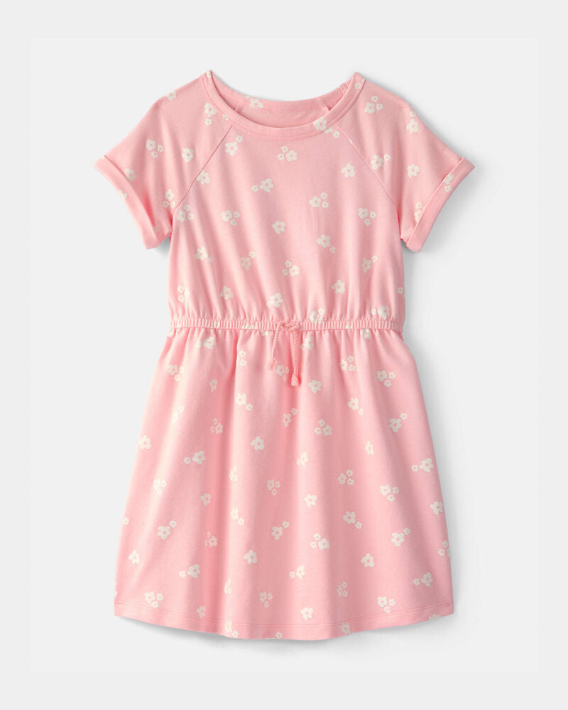 Carter's Girls Floral French Terry Dress - Pink