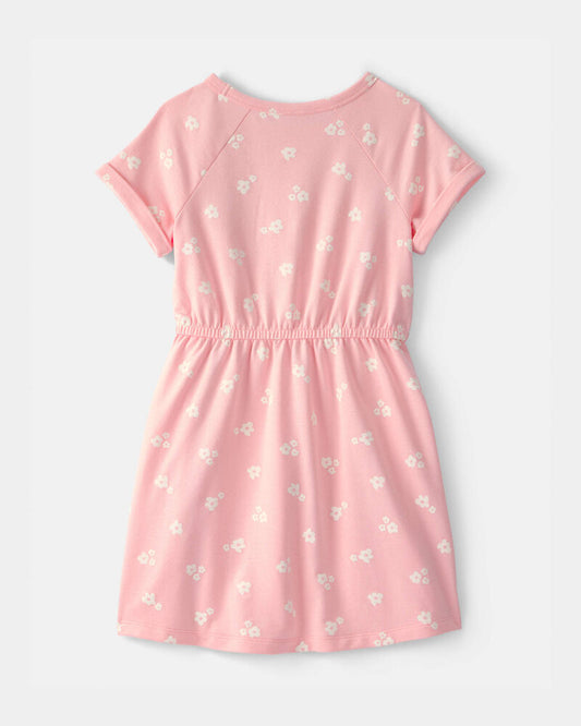 Carter's Girls Floral French Terry Dress - Pink