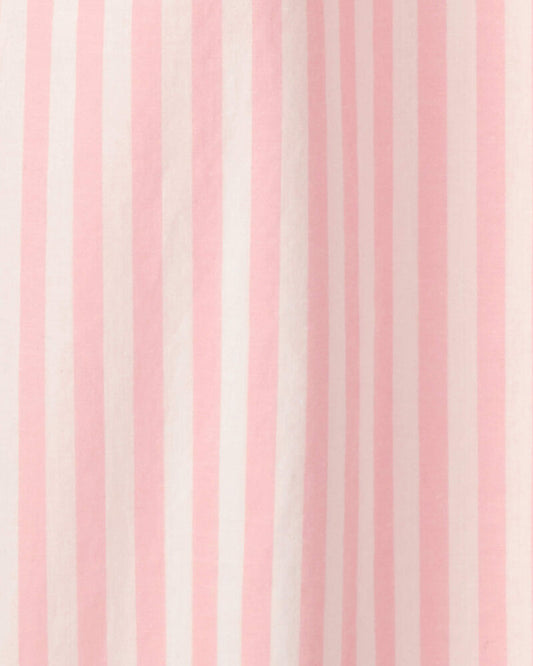 Carter's Girls Striped Jumpsuit - Pink/Ivory