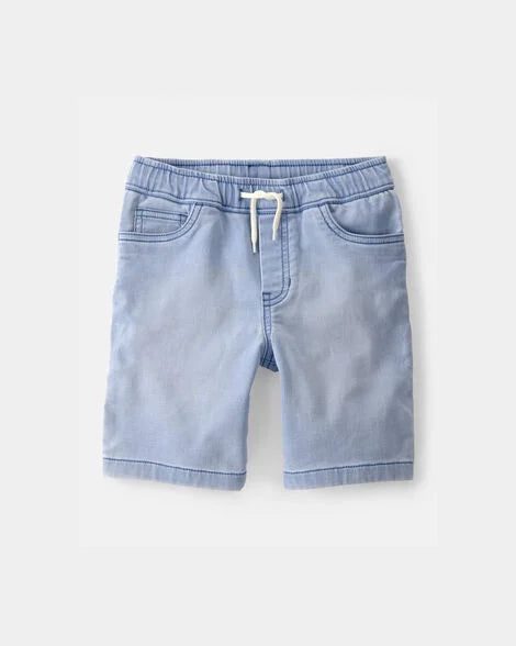 Oshkosh Boys Denim Drawstring Shorts - Light Wash