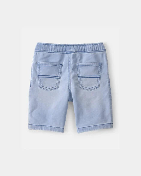 Oshkosh Boys Denim Drawstring Shorts - Light Wash