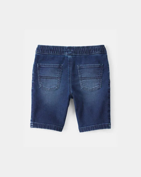 Oshkosh Boys Denim Drawstring Shorts - Dark Wash