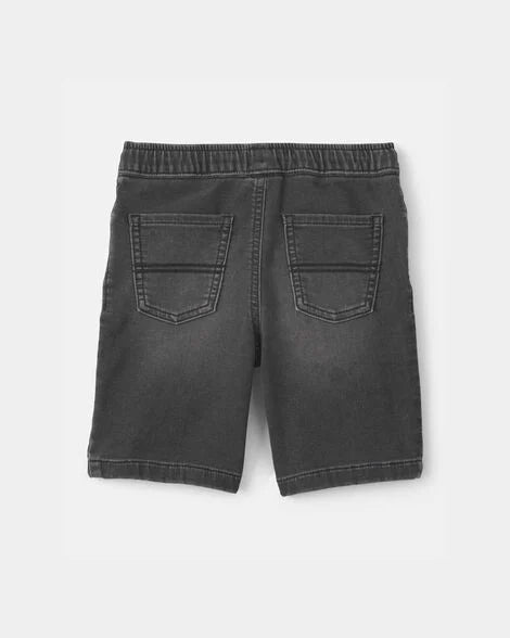 Oshkosh Boys Denim Drawstring Shorts - Black