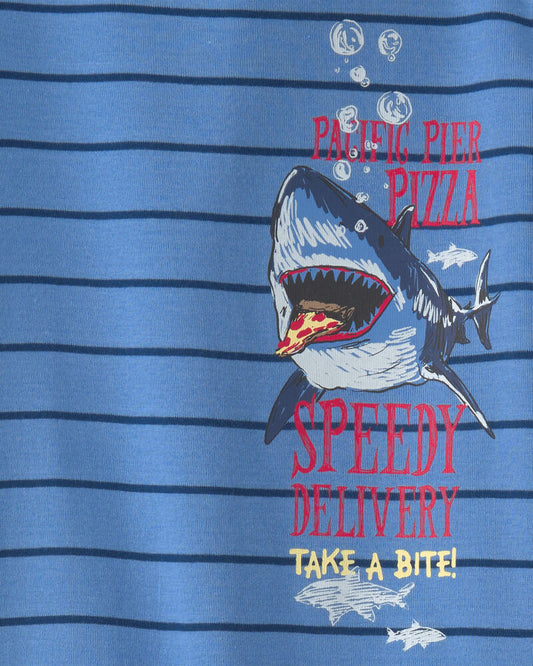 Carter's Boys Boat 100% Cotton Snug Fit 4-Piece Pyjama Set - Blue