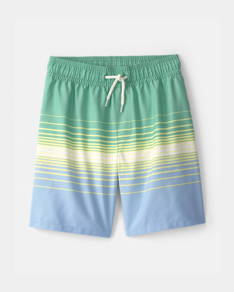 Carter's Boys Striped Striped Swim Trunks - Black