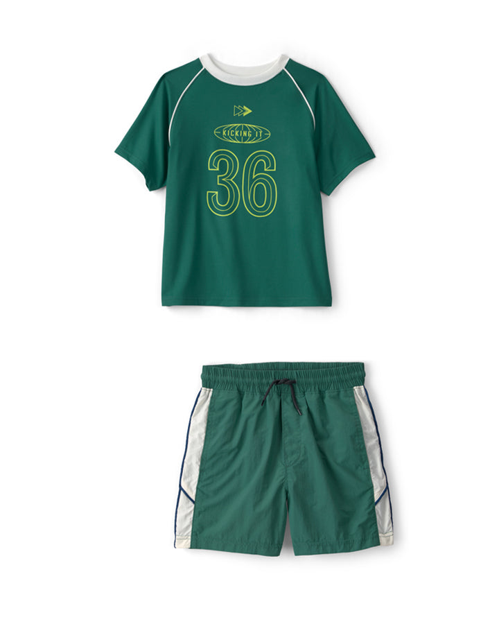 Carter's Boys 'Kicking It' Active Graphic Tee with Active Shorts