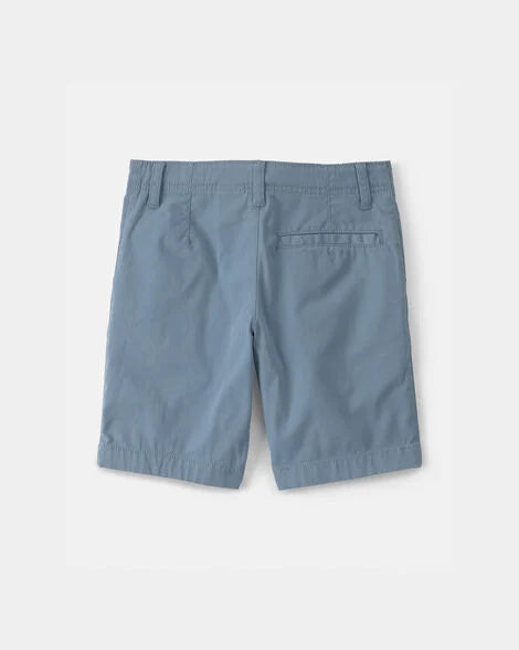 Oshkosh Boys Twill Flat-Front Shorts - Blue