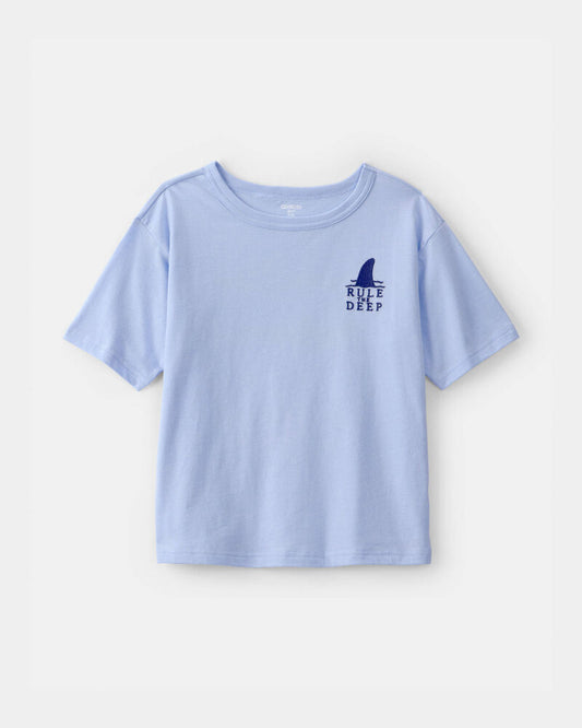 Oshkosh Boys Shark Ocean Life Graphic Tee - Blue