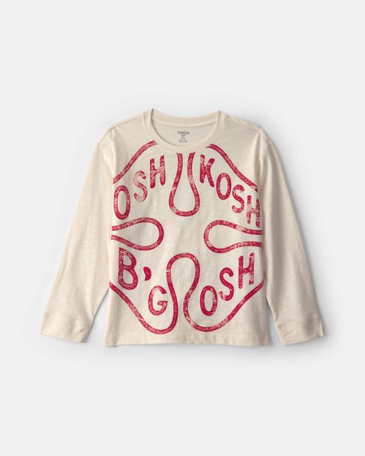 Oshkosh Girls OshKosh Logo Long Sleeve Top - Cream