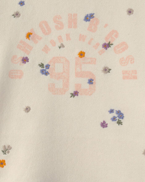 Oshkosh Toddler Girl 'OshKosh' French Terry Pullover Sweatshirt - Cream