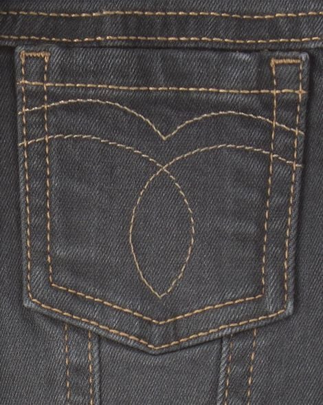 Oshkosh Toddler Girl Denim Jacket - Charcoal Wash