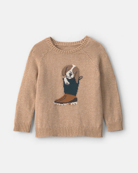 Carter's Toddler Boy Dog Sweater - Brown