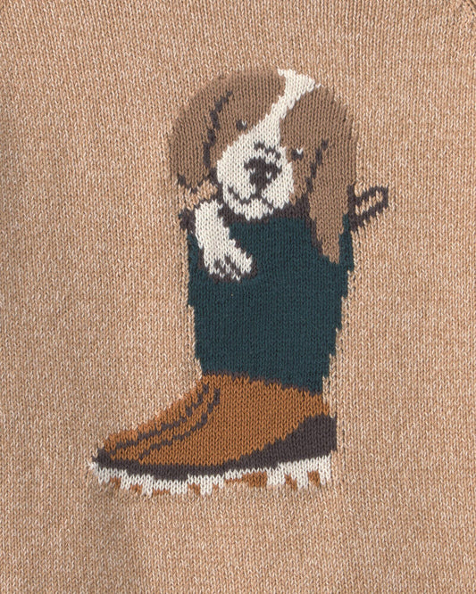 Carter's Toddler Boy Dog Sweater - Brown