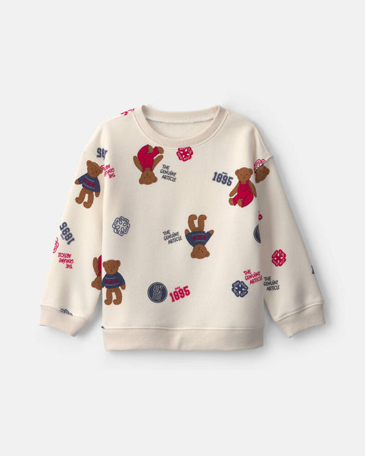Oshkosh Toddler OshKosh Bear Pullover Sweatshirt - Cream
