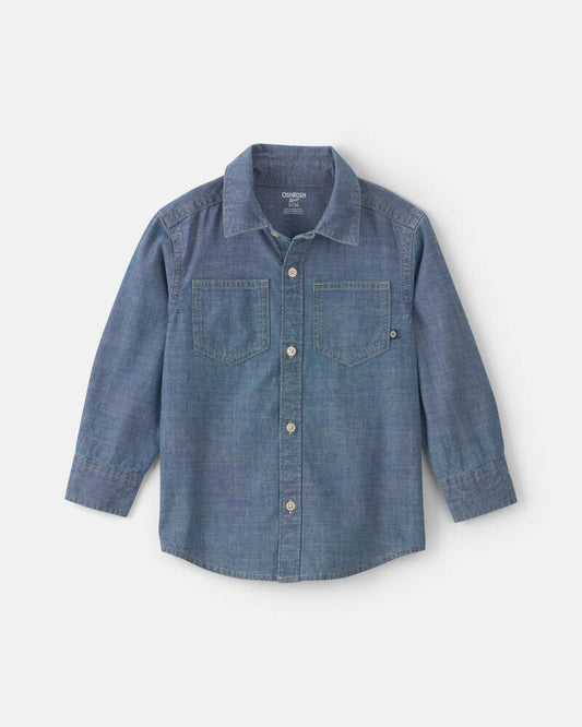 Oshkosh Toddler Boy Chambray Button-Down Shirt – Indigo