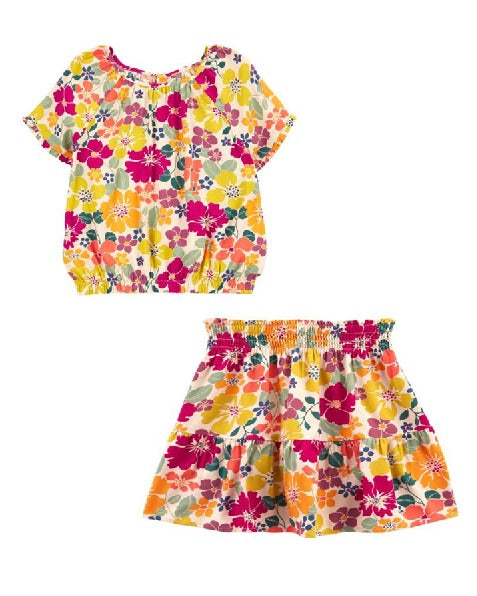 Carter's Kid Floral Lenzing™ Ecovero™ Top with Skirt