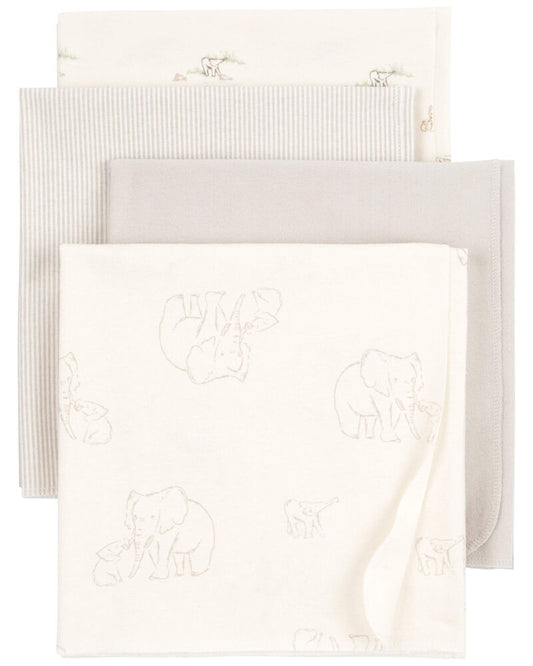 Carter's Baby 4-Pack Elephant Receiving Blankets