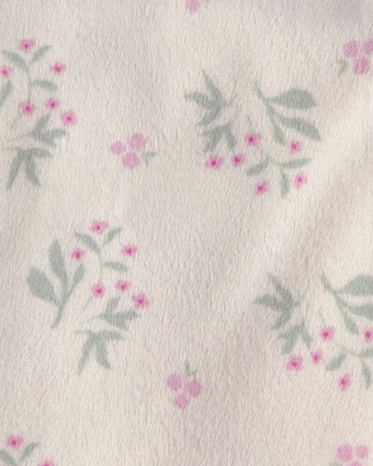 Carter's Baby Floral Plush Blanket - Purple/Cream