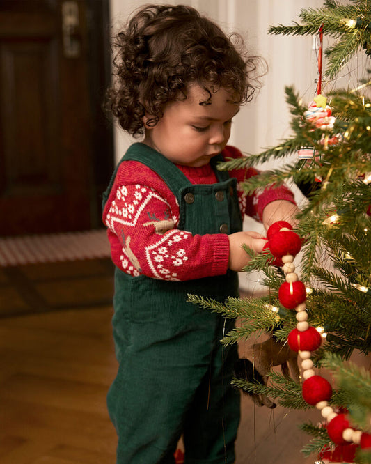 Carter's Baby Boy 2-Piece Fair Isle Long-Sleeve Tee & Pant Set - Red/Brown