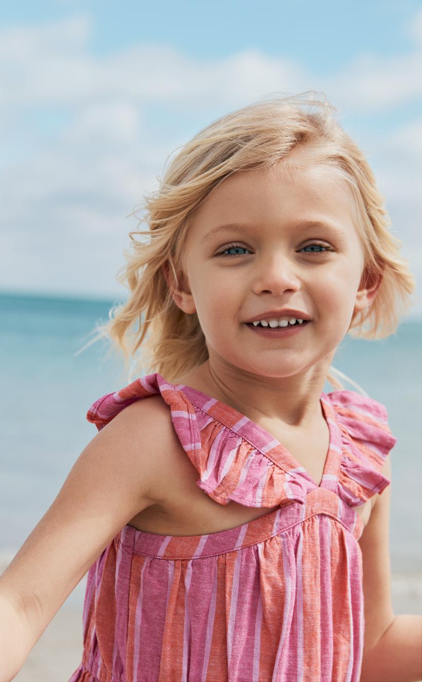 Carter's Toddler Girl Stripe Linen Dress Carter's Oshkosh Carter's Toddler Girl Stripe Linen Dress Carter's Oshkosh