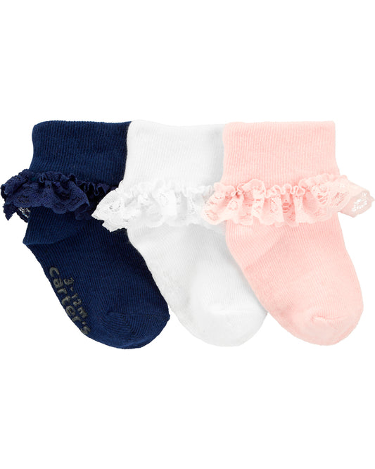 Carter’s 3-Pack Lace Cuff Socks