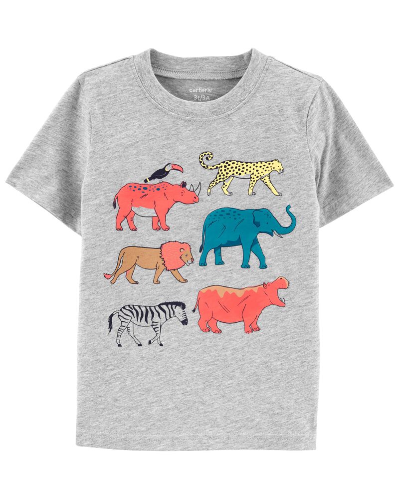 Carter's Animals Jersey Tee & Pull-On French Terry Shorts Set