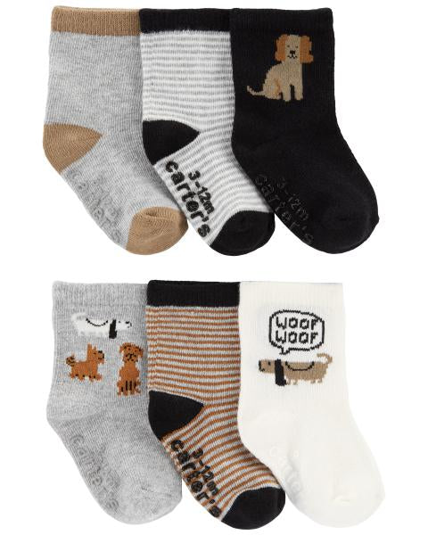 Baby 6-Pack Dog Socks