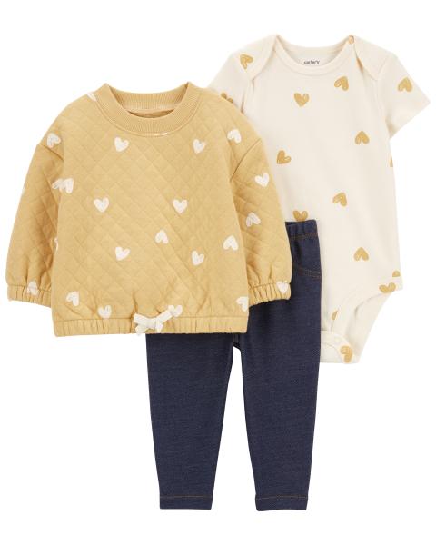 Carter's Baby 3-Piece Heart Outfit Set