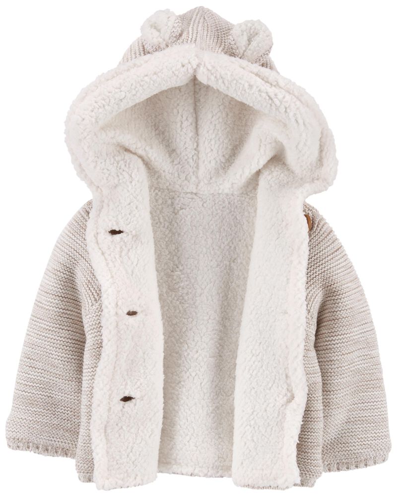 Marled sherpa sale sweater coat