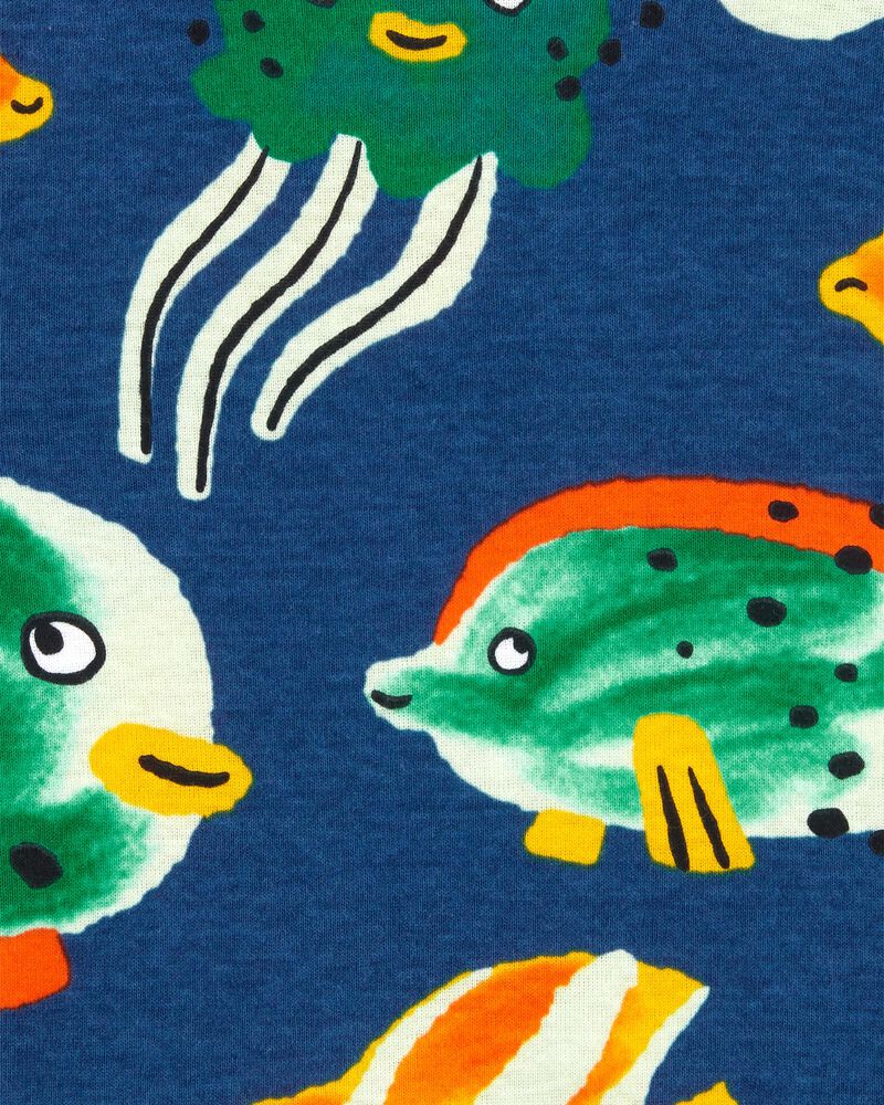 Carter's 4-Piece Fish Print 100% Snug Fit Cotton PJs