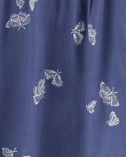 Oshkosh Butterfly Print Smocked Dress