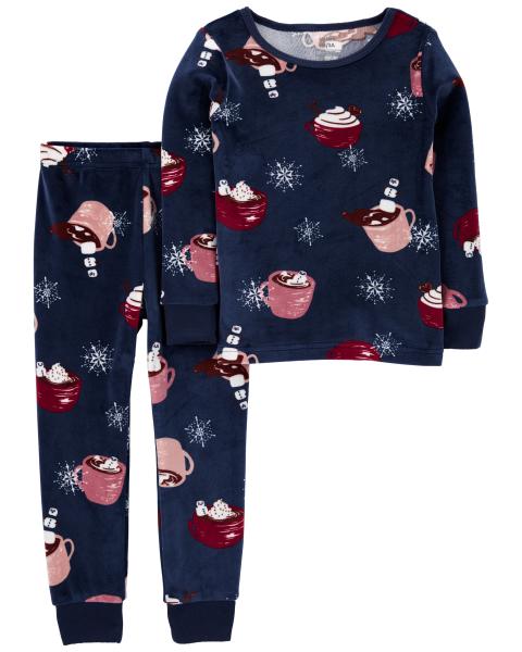 Carter's 2-Piece Hot Cocoa Loose Fit Fuzzy PJs