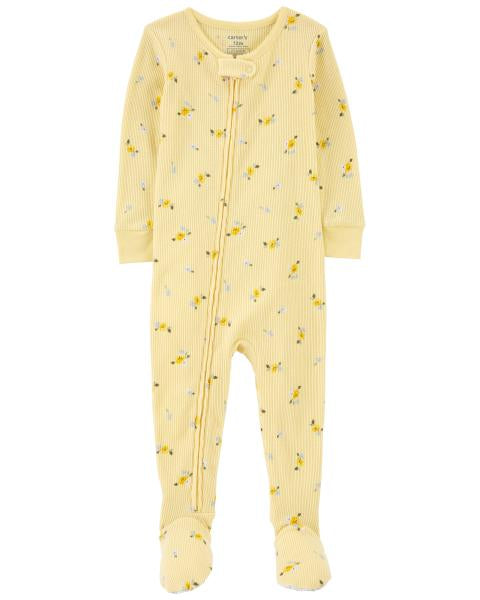Carter's Toddler Girl 1-Piece Footed Floral Pajamas