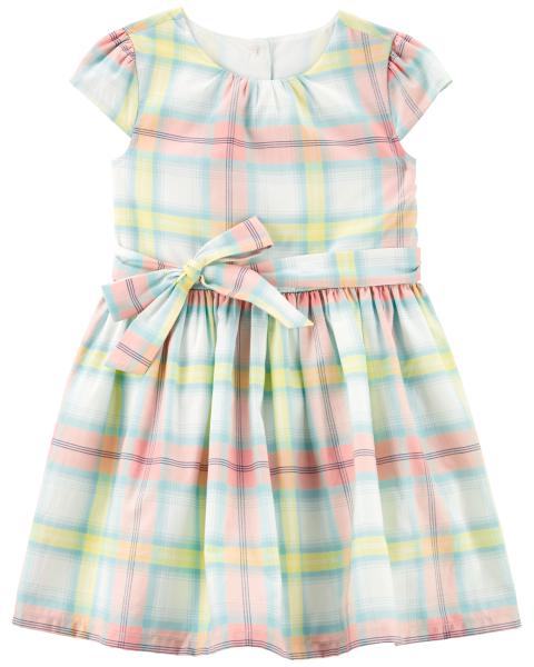 Carter's Toddler Plaid Sateen Dress