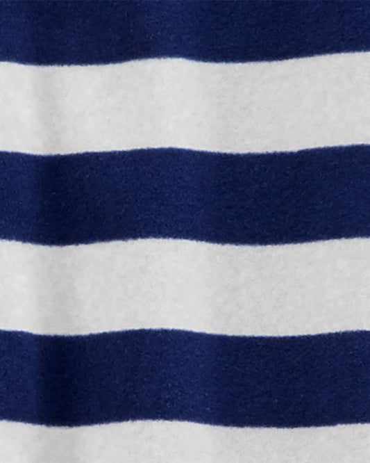 Carter's 1-Piece Rugby Striped Fleece Footie PJs hi