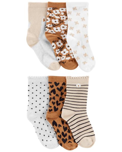 Kid 6-Pack Leopard Socks