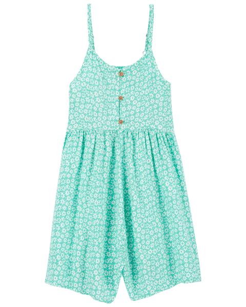 Carter's Kid Daisy Print LENZING™ ECOVERO™ Button-Front Romper