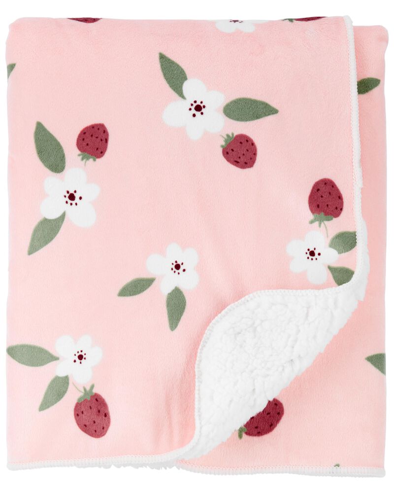 Carter's Strawberry Plush Blanket